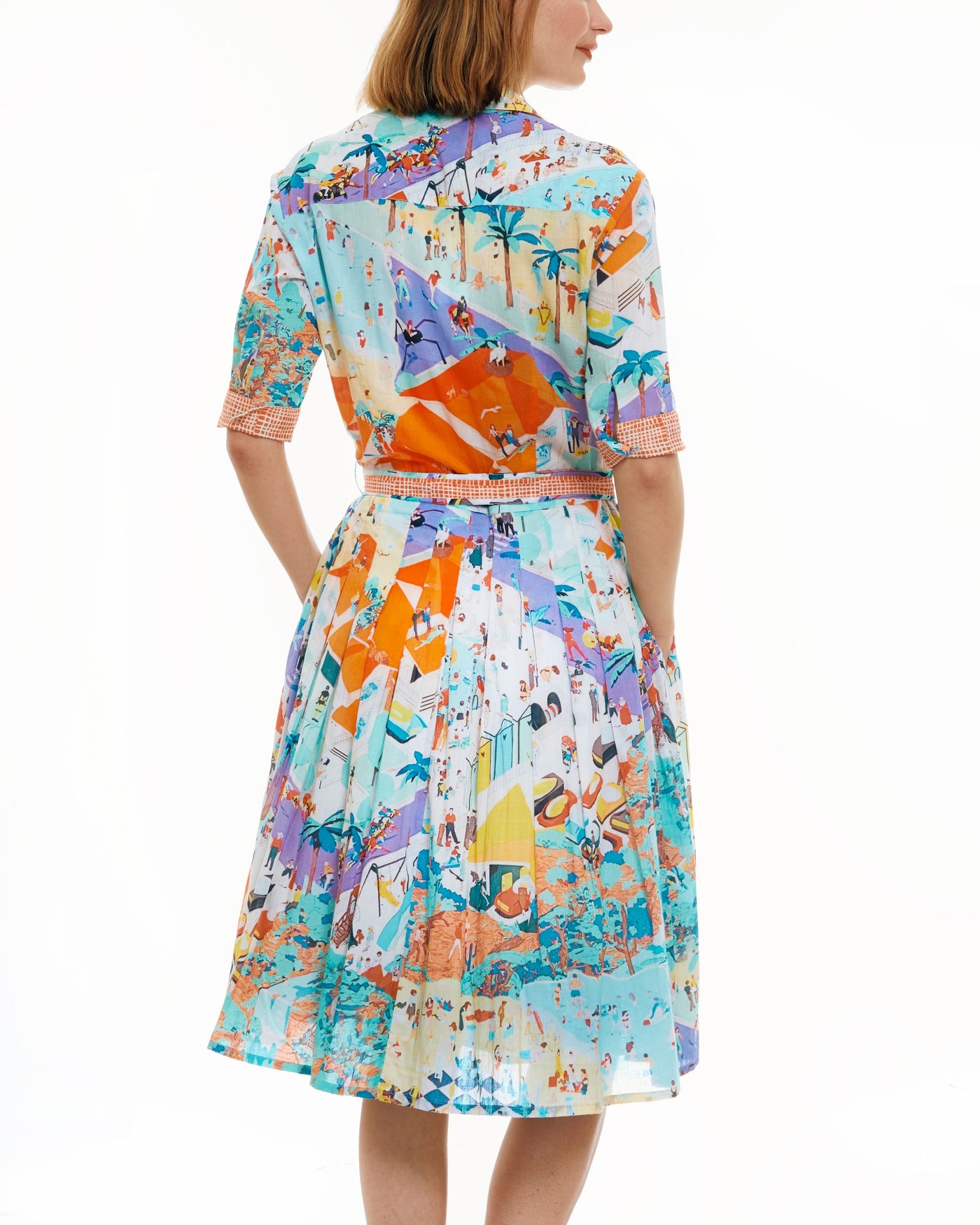 Mrs Maisel Dress Beach Print XS / 663-S4600